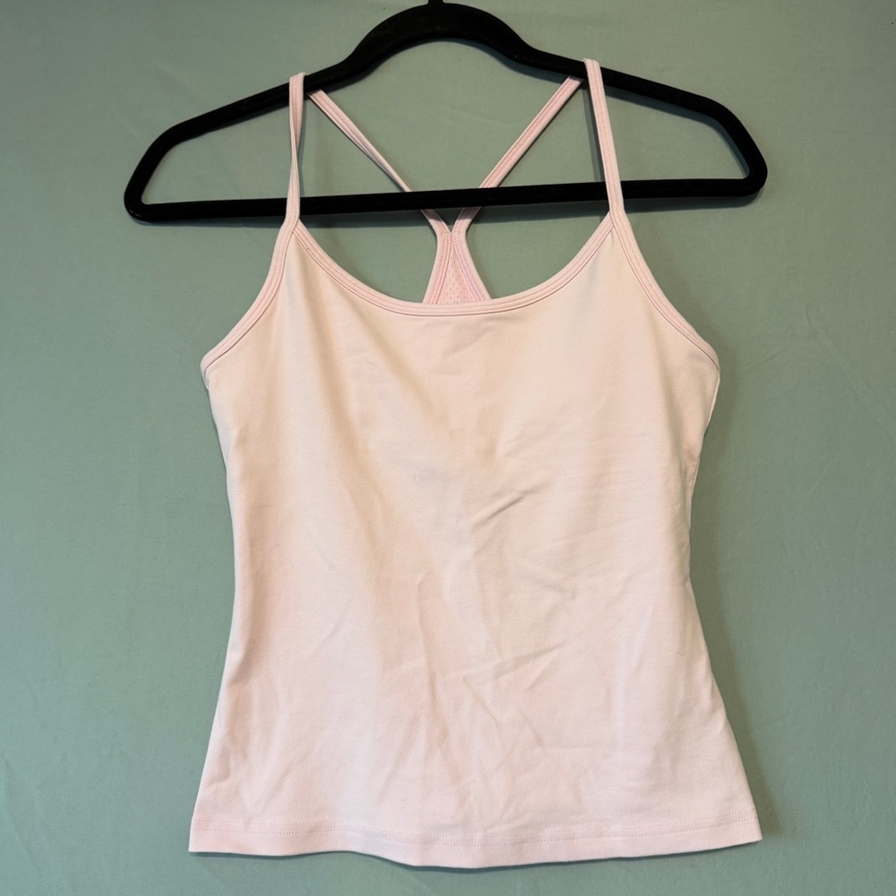 Skechers Women Camisole Size Small Light Pink Built In Bra Fitness Gym Yoga Tank